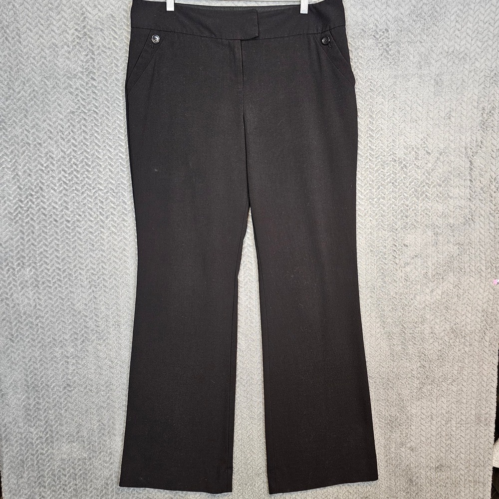 The Limited Cassidy Fit Black Dress Pants Women 12L Straight Leg Office Workwear